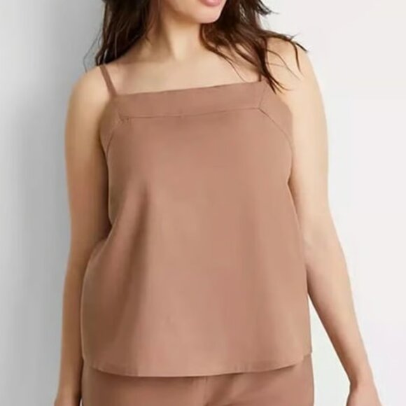 State of Day Women's Sleeveless Linen Pajama Top NWT M - Picture 2 of 6